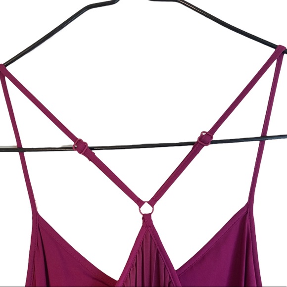 BAR III PINK/PURPLE OMBRÉ SLEEVELESS FLOWY MAXI DRESS, RIPPLED DETAILING SIZE XS - Picture 9 of 13